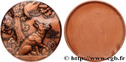 LITTÉRATURE : ÉCRIVAINS/ÉCRIVAINES - POÈTES Médaille, Le corbeau et le renard, refrappe SUP