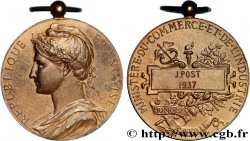 TERZA REPUBBLICA FRANCESE Médaille d’honneur du travail, Ministère du commerce et de l’industrie, Vermeil
