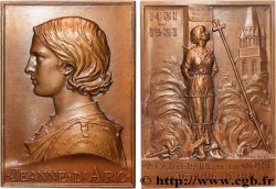 TROISIÈME RÉPUBLIQUE Plaquette, Cinquième Centenaire de la mort de Jeanne d’Arc