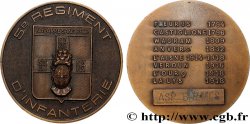 QUINTA REPUBLICA FRANCESA Médaille, 5e Régiment d’Infanterie