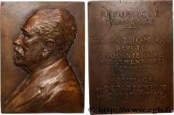 ALGÉRIE - TROISIÈME RÉPUBLIQUE Plaquette, Hommage parlementaire, Gaston Thomson