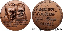 CINQUIÈME RÉPUBLIQUE Médaille, Union nationale des combattants