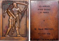 FUNFTE FRANZOSISCHE REPUBLIK Plaquette, Entr’aide, Bureaux d’aide sociale