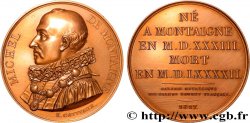 METALLIC GALLERY OF THE GREAT MEN FRENCH Médaille, Michel de Montaigne, refrappe