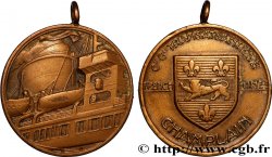 TROISIÈME RÉPUBLIQUE Médaille, Paquebot Champlain, Compagnie Générale Transatlantique