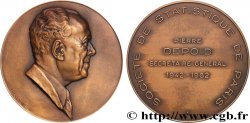 CINQUIÈME RÉPUBLIQUE Médaille, Pierre Depoid, Société de statistique de Paris