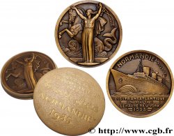 III REPUBLIC Médaille, French Line, le “Normandie”