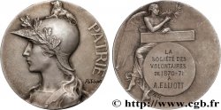 TROISIÈME RÉPUBLIQUE Médaille, La Société des volontaires de 1870-1871