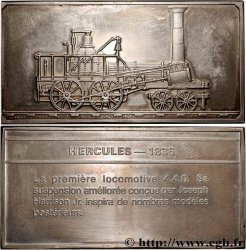 CINQUIÈME RÉPUBLIQUE Plaquette, locomotive Hercules à vapeur