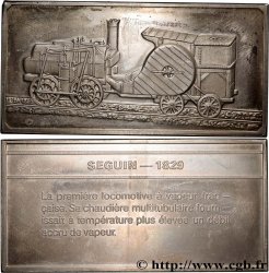 V REPUBLIC Plaquette, locomotive Seguin