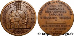 FUNFTE FRANZOSISCHE REPUBLIK Médaille, Ligue française de l enseignement