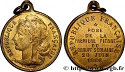DRITTE FRANZOSISCHE REPUBLIK Médaille, Pose de la première pierre fVZ