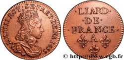 LOUIS XIV LE GRAND OU LE ROI SOLEIL Médaille, Reproduction du Liard de cuivre, 2e type, n°294