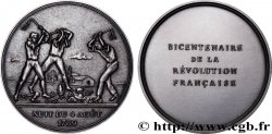 QUINTA REPUBBLICA FRANCESE Médaille, Bicentenaire de la Révolution, Nuit du 4 août 1789