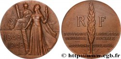 VIERTE FRANZOSISCHE REPUBLIK Médaille, Abolition de l’esclavage, Centenaire de la révolution de 1848