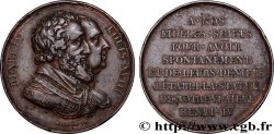 LUDWIG XVIII Médaille, Rétablissement de la statue de Henri IV le 28 octobre 1817