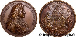 LOUIS XIV LE GRAND OU LE ROI SOLEIL Médaille, Prise de Tournai et de Courtrai, refrappe