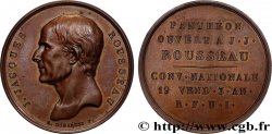 LITTÉRATURE : ÉCRIVAINS/ÉCRIVAINES - POÈTES Médaille, Panthéon ouvert à Jean Jacques Rousseau