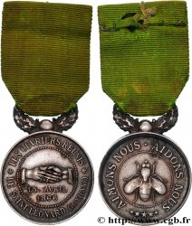 INSURANCES Médaille, Société de secours mutuels, Les ouvriers réunis de Saint-Léonard