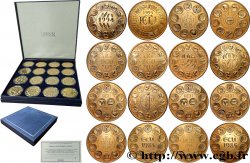 FUNFTE FRANZOSISCHE REPUBLIK Coffret de 16 Ecus Europa 1980 à 1995