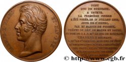 CHARLES X Médaille, Première pierre du pont du duc de Bordeaux à Saumur