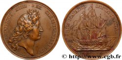 LOUIS XIV  THE SUN KING  Médaille, Marine française, refrappe