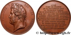 LUIGI FILIPPO I Médaille, Pose de la première pierre du Pont du change de Lyon