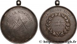 III REPUBLIC Médaille, Loge La Sincérité, Orient de Bordeaux AU/XF