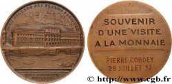 III REPUBLIC Médaille, Souvenir d’une visite à la Monnaie