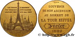 TERZA REPUBBLICA FRANCESE Médaille de l’ascension de la Tour Eiffel (Sommet)