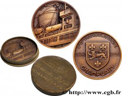 TROISIÈME RÉPUBLIQUE Médaille, Paquebot Champlain, Compagnie Générale Transatlantique