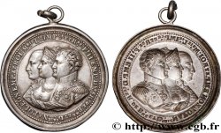 PREMIER EMPIRE Médaille uniface, Repoussé, Famille impériale et alliance TTB+