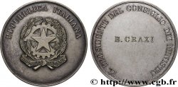 ITALIE Médaille, Bettino Craxi, Président du Conseil Italien