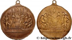 LOUIS XVIII Médaille uniface, Mariage du duc de Berry et Marie-Caroline de Naples, repoussé