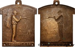 III REPUBLIC Plaquette, La gerbe d’or par Ovide Yencesse