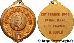 FUNFTE FRANZOSISCHE REPUBLIK Médaille, Lawn-Tennis, 1ère division masculin