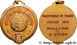 V REPUBLIC Médaille, Lawn-Tennis, Championnat de France, Juniors