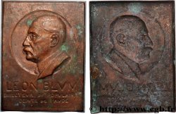 DRITTE FRANZOSISCHE REPUBLIK Plaquette, Léon Blum