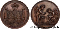 LOUIS XVIII Médaille, Visite du Prince et de la Princesse de Danemark à la Monnaie de Paris TTB