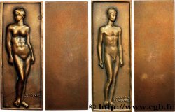 LUXEMBOURG Paire de plaquettes, Femme et Homme par Julien Lefèvre TTB