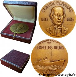 MER ET MARINE : PAQUEBOTS, NAVIRES, BATEAUX Médaille, Claude Bernard, Paquebot de la compagnie maritime des chargeurs réunis