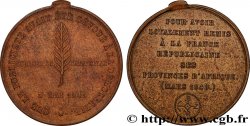 DEUXIÈME RÉPUBLIQUE Médaille, Loyalisme des princes d’Orléans, Remise de l’Algérie