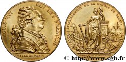 LOUIS XVI Médaille, Ville de Paris - J. S. Bailly maire, refrappe