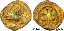 MÜNZEN DES MEROWINGISCHER - UNBEKANNT Bronze à la tête radiée et à la croix latine