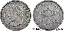 20 centimes Napoléon III, tête laurée, grand module 1868 Paris F.150/4 TB35 