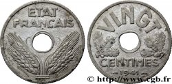 VINGT centimes État français 1941  F.152/2 TTB50 