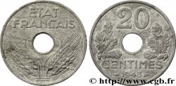 20 centimes État français, légère 1943  F.153A/1 TB35 