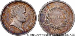 Quart (de franc) Napoléon Ier tête laurée, République française 1807 Paris F.161/1