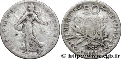 50 centimes Semeuse 1905 Paris F.190/12 B12 