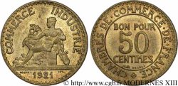 50 centimes Chambres de Commerce 1921 Paris F.191/3